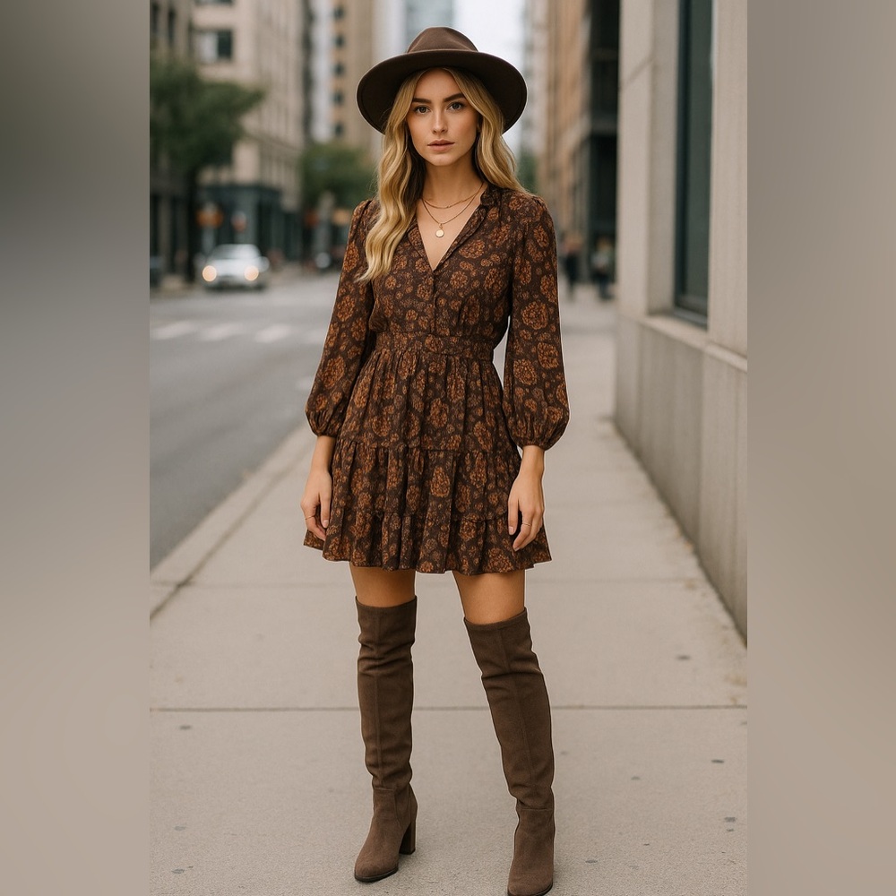 ✨ Alma en Pena – Over-the-Knee Suede Light Brown Boots Size: 8✨